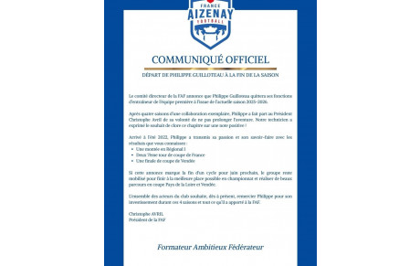 Communiqué officiel